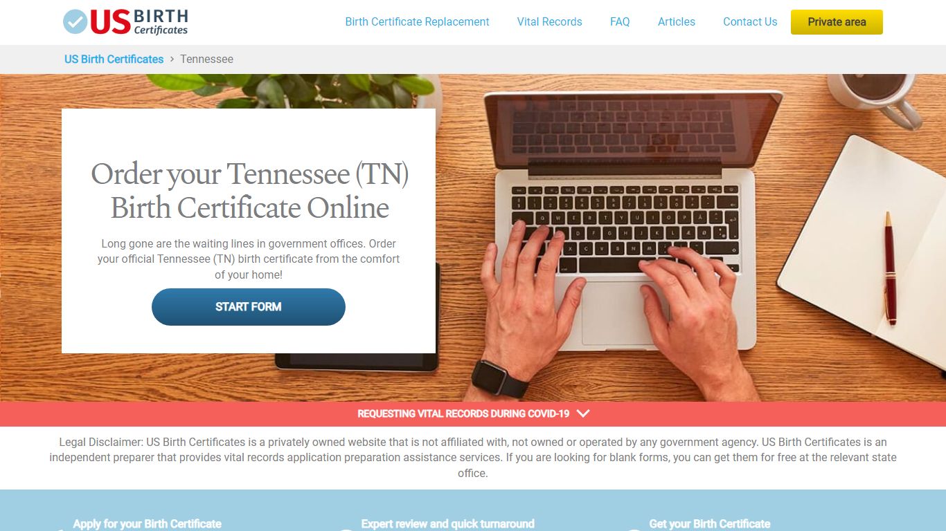 Tennessee (TN) Birth Certificate Online - US Birth Certificate
